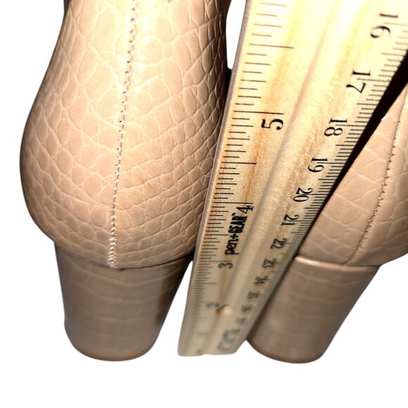 NWOT Nadia Plus 8W Women's Thigh High Croc Boots 3 In. Heel Shoe 8 W Wide New - Picture 4 of 9